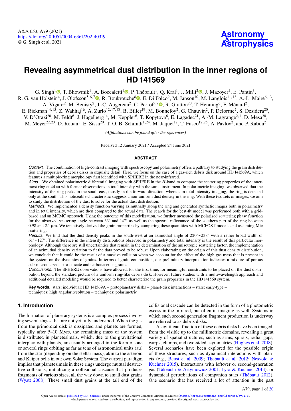 Revealing Asymmetrical Dust Distribution in the Inner Regions of HD 141569 G