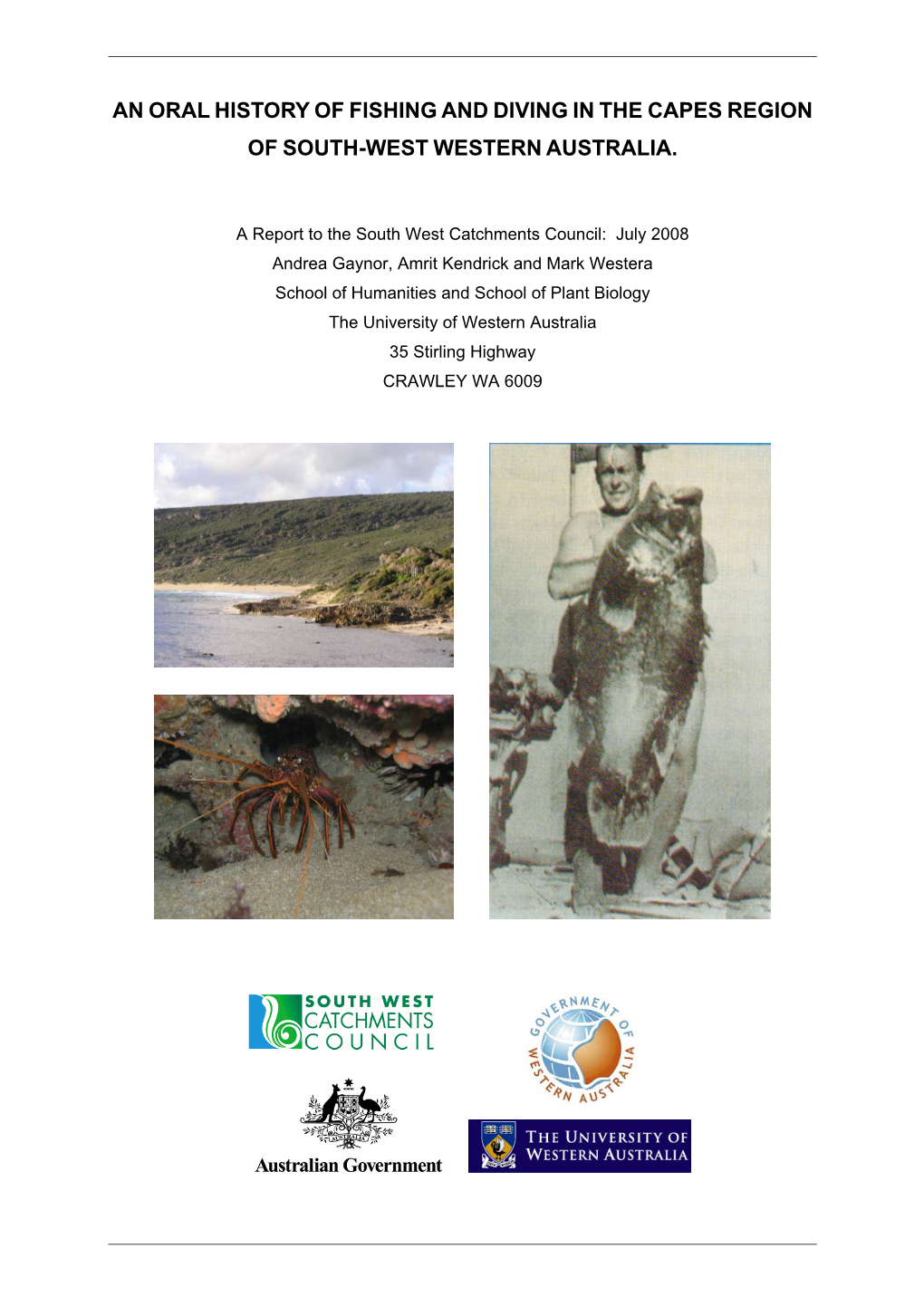 Benchmark Study on Marine Communities of the Southwest