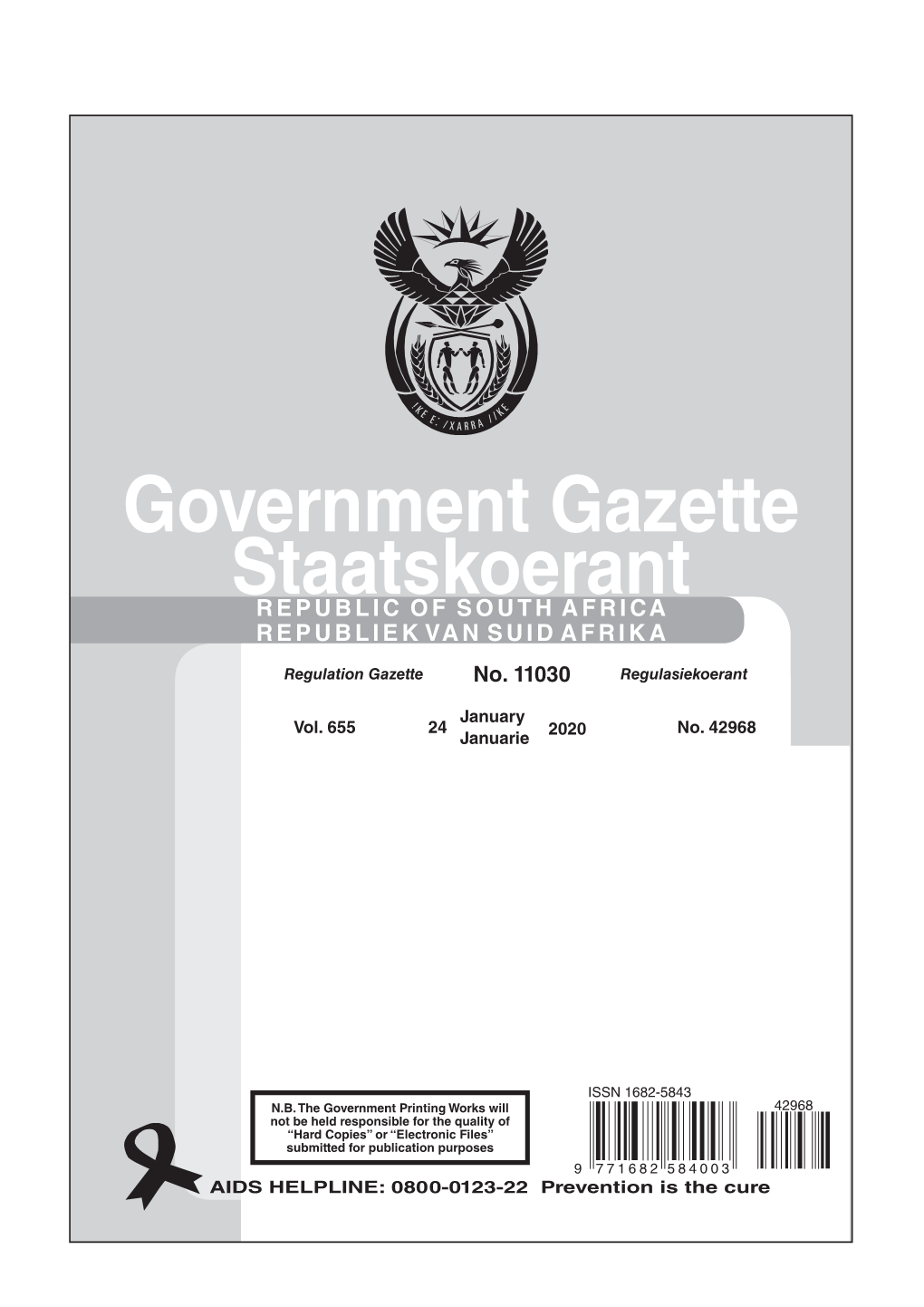 Regulation Gazette Gazette No.No