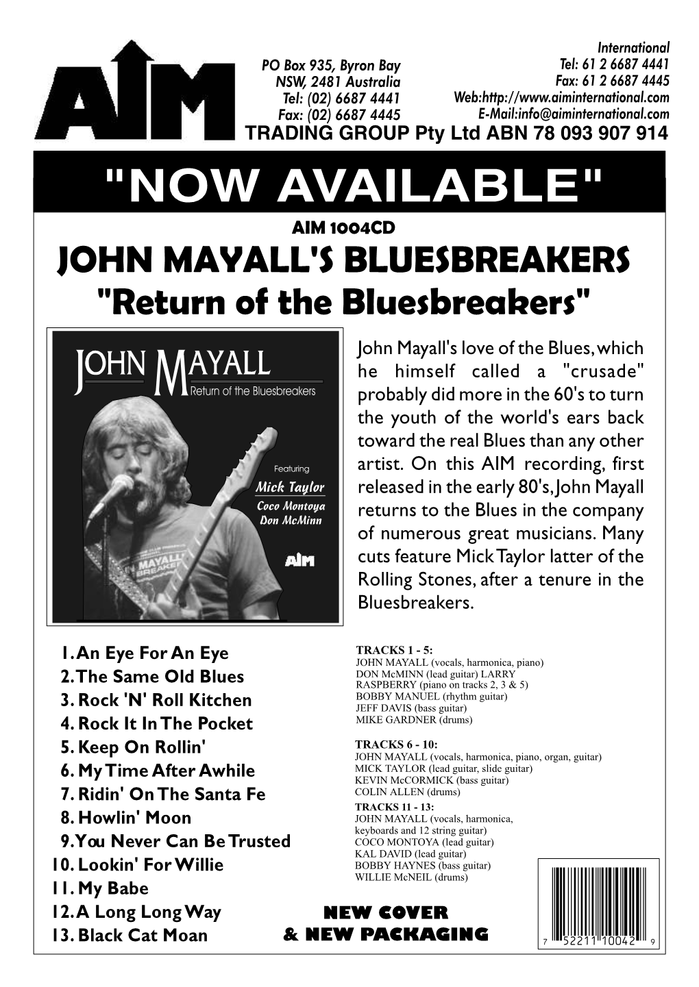 1004 JOHN MAYALL.Cdr