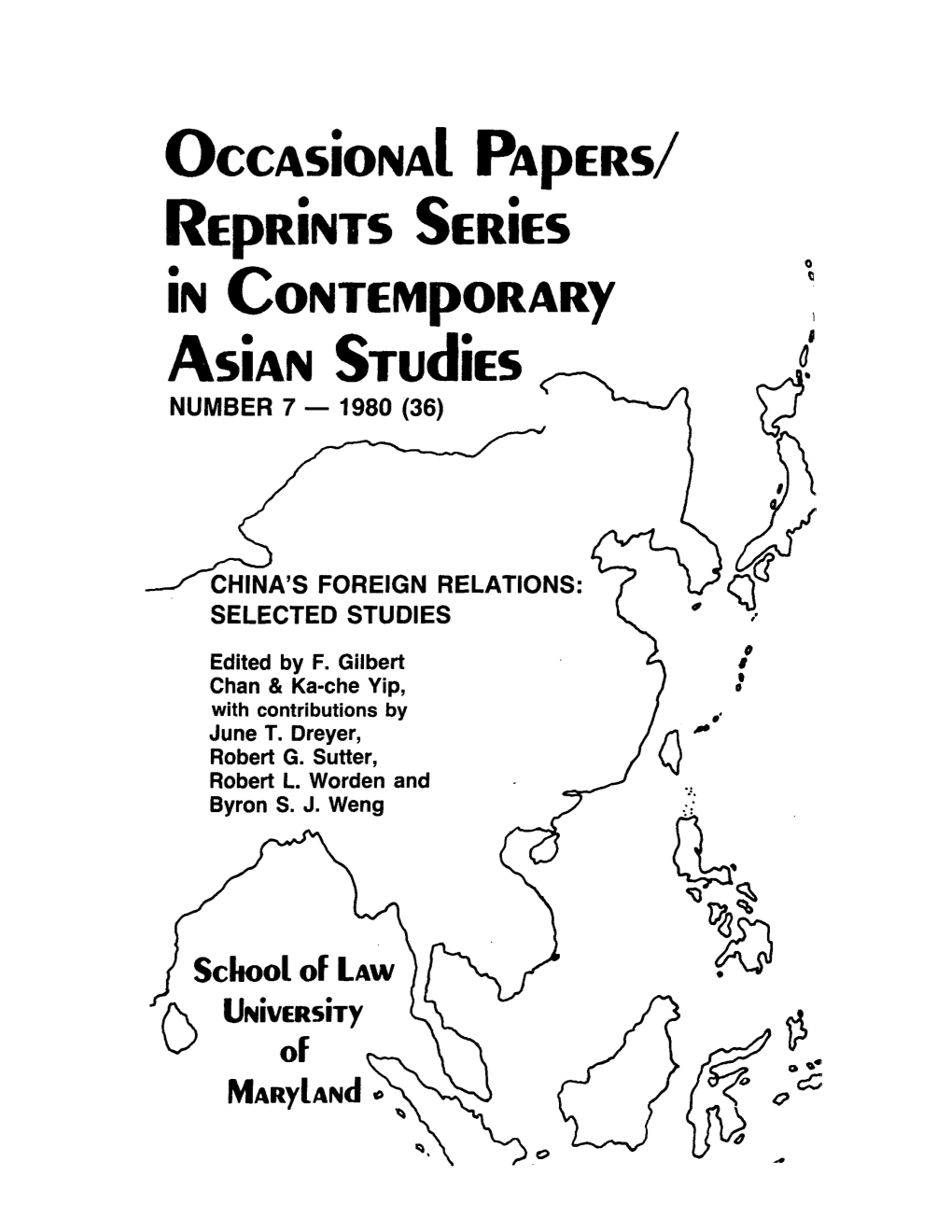 China's Foreign Relations: Selected Studies