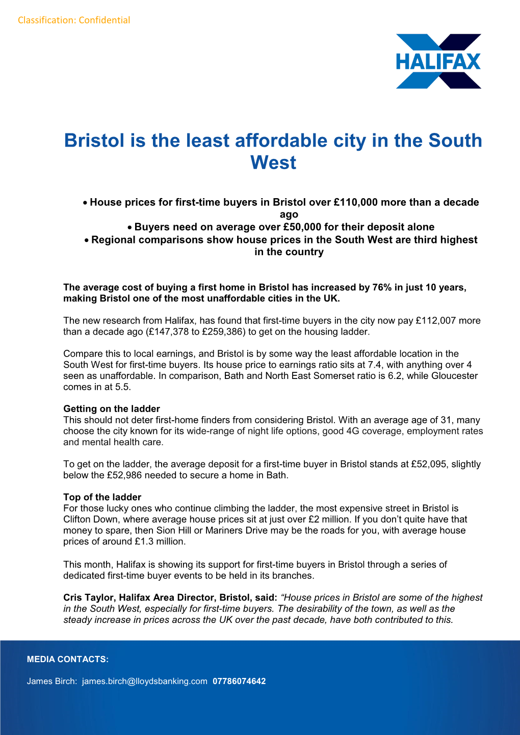 Bristol Is the Least Affordable City in the South West