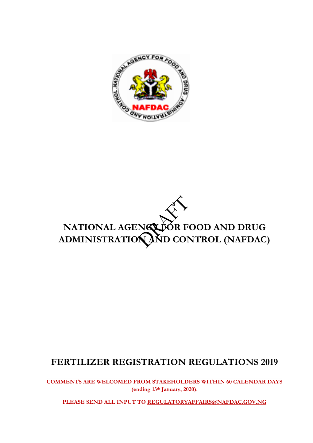 Fertilizer Registration Regulations 2019