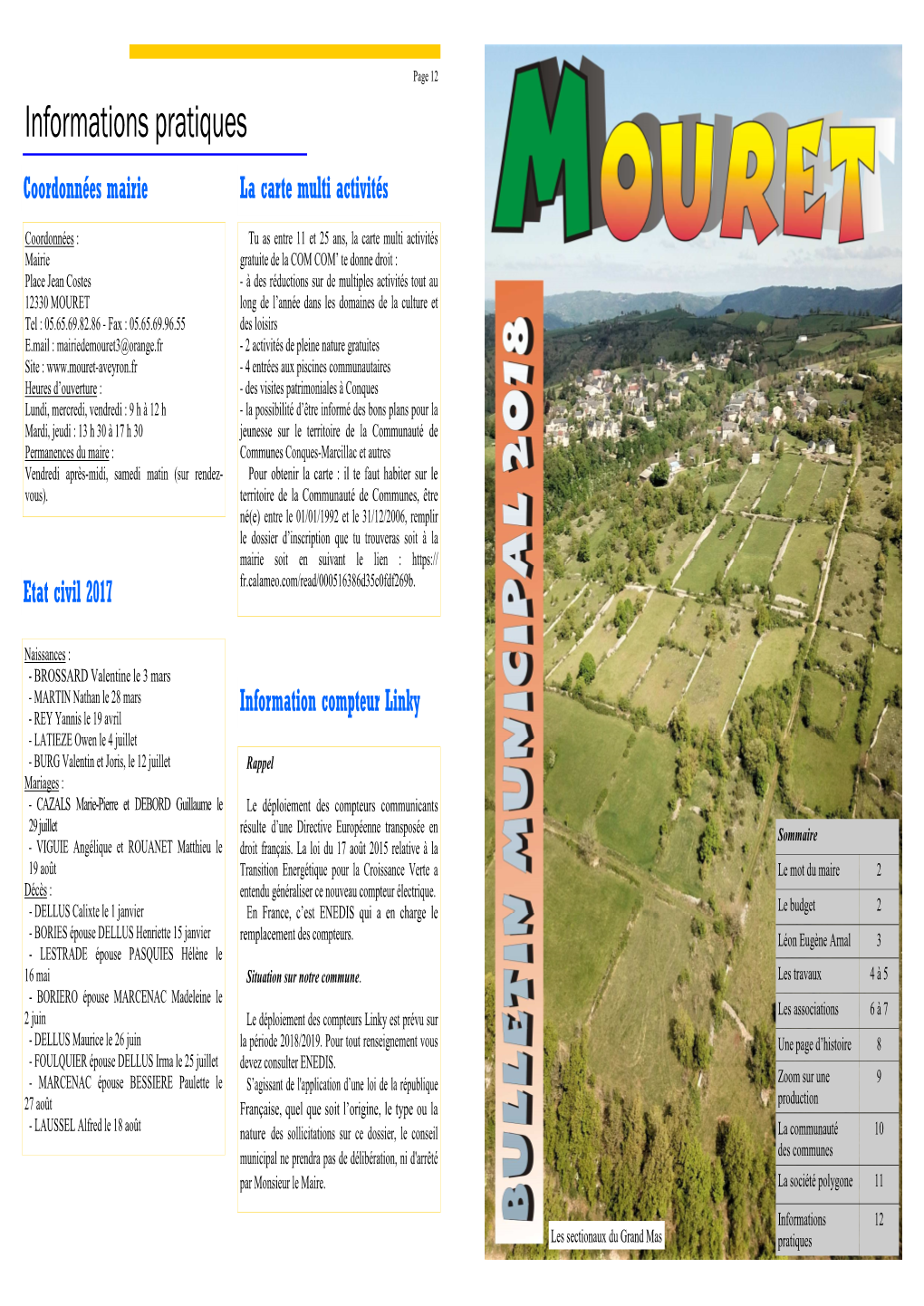 Bulletin Municipal 2018