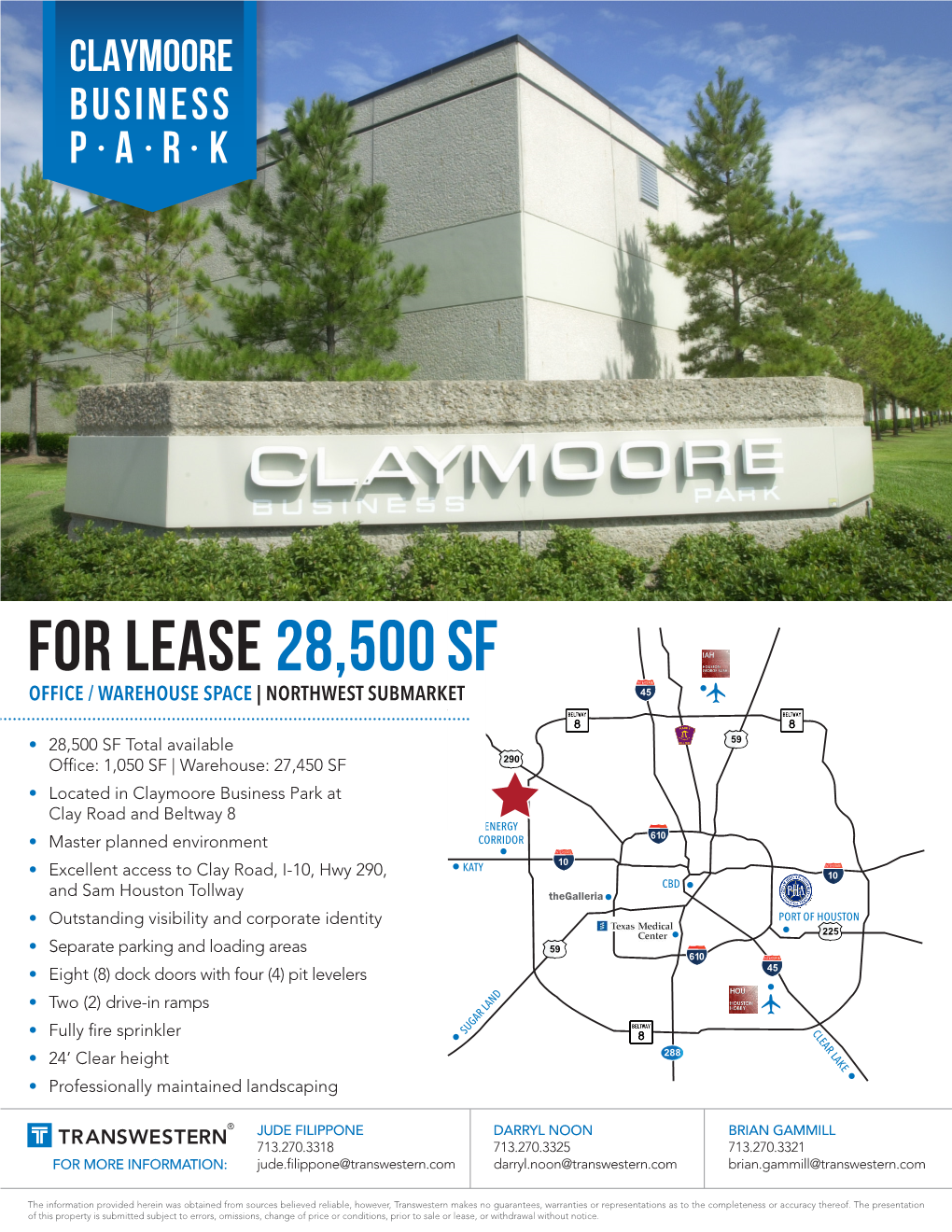 For Lease28,500 Sf