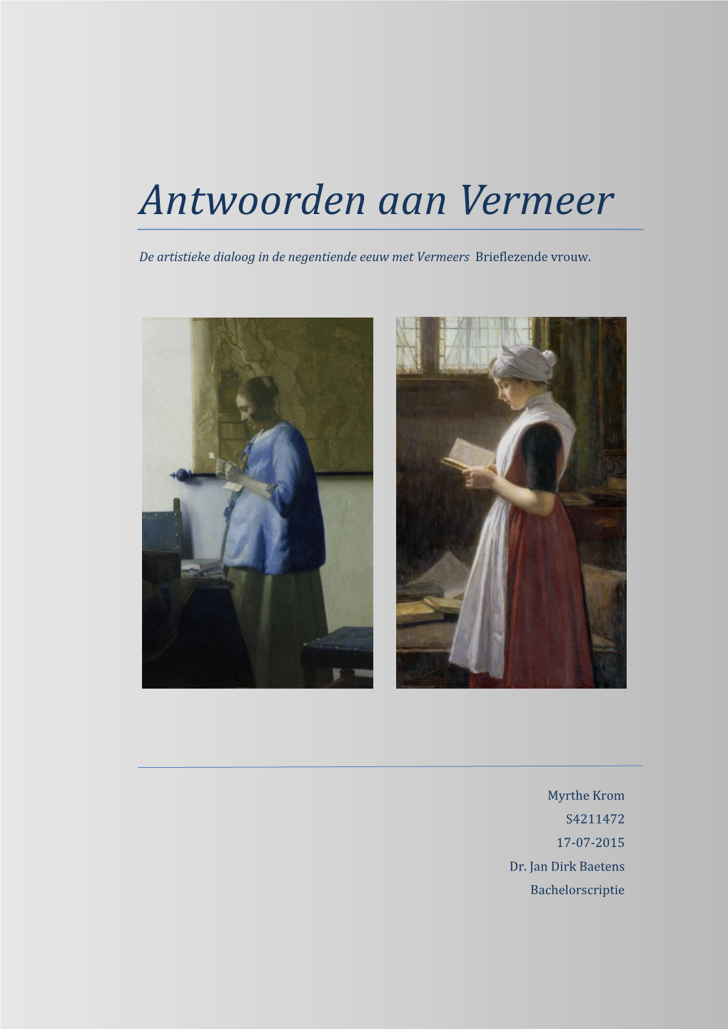 Antwoorden Aan Vermeer