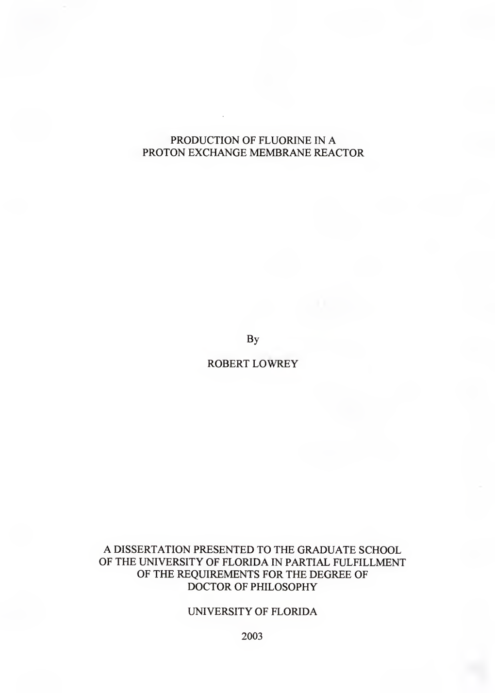 Production of Fluorine in a Proton Exchange Membrane Reactor