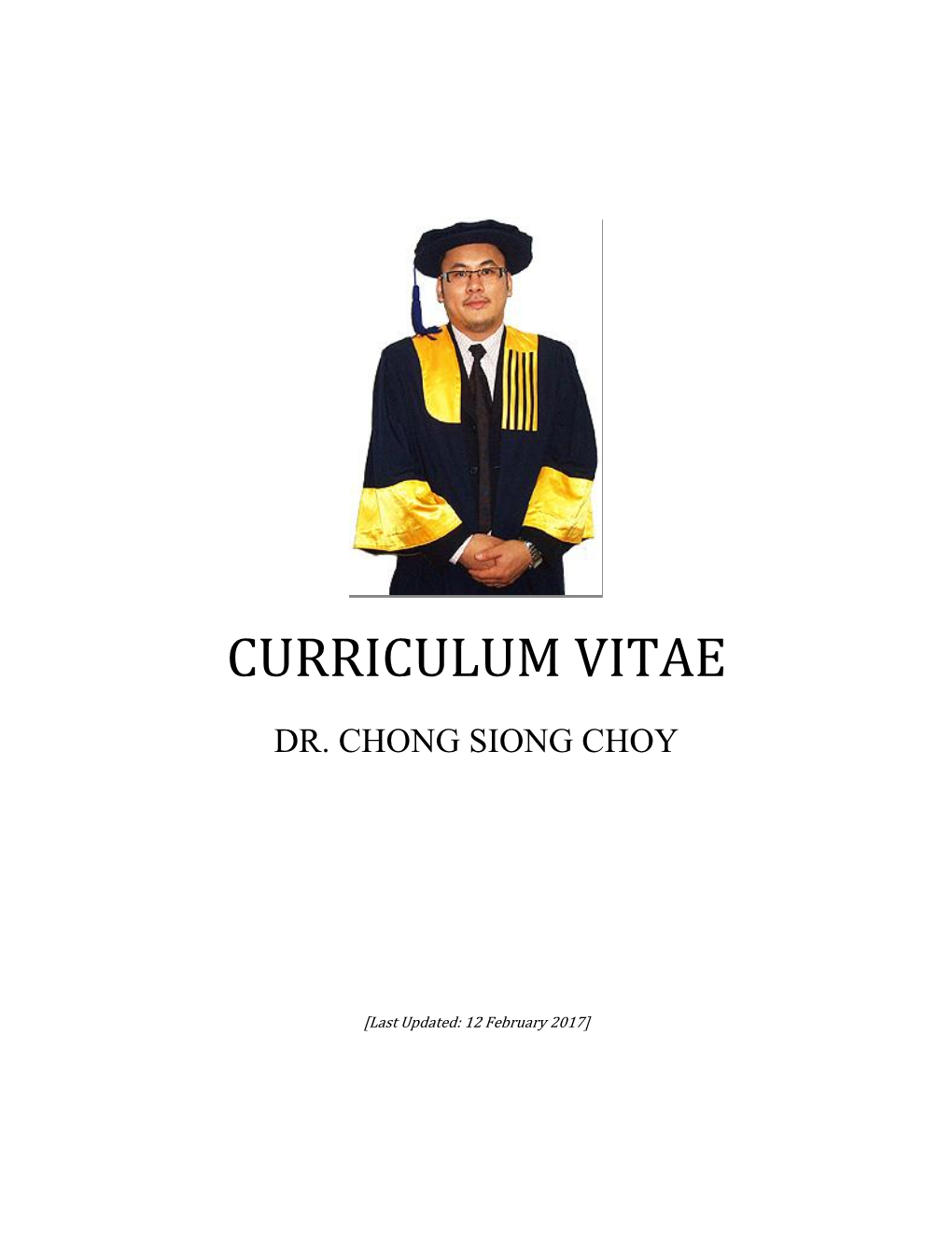 Dr. Chong Siong Choy