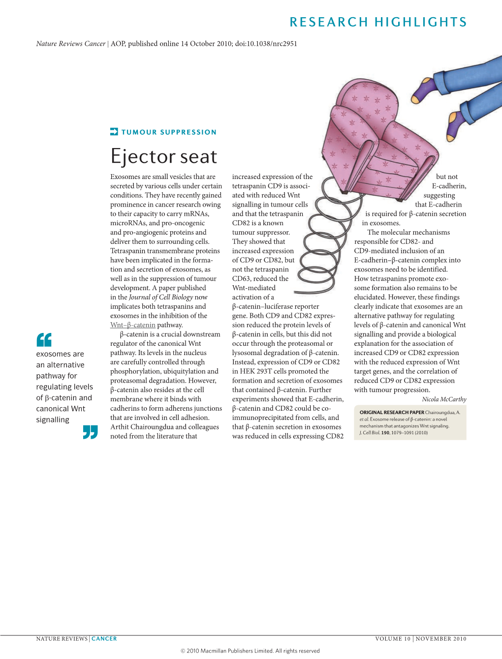 Tumour Suppression: Ejector Seat