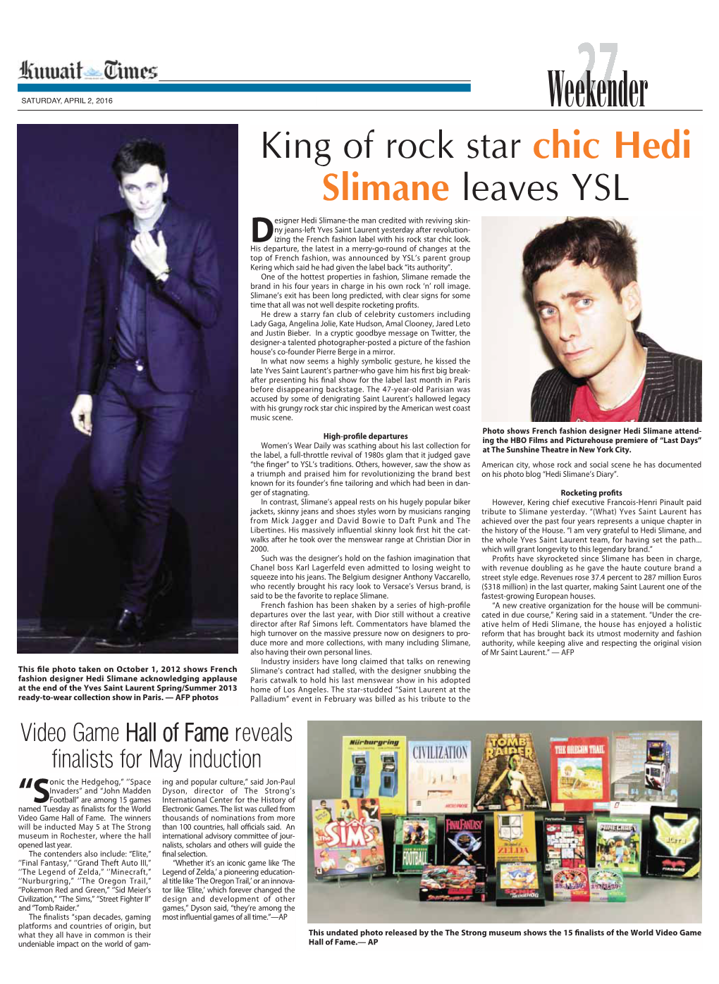 King of Rock Star Chic Hedi Slimane Leaves