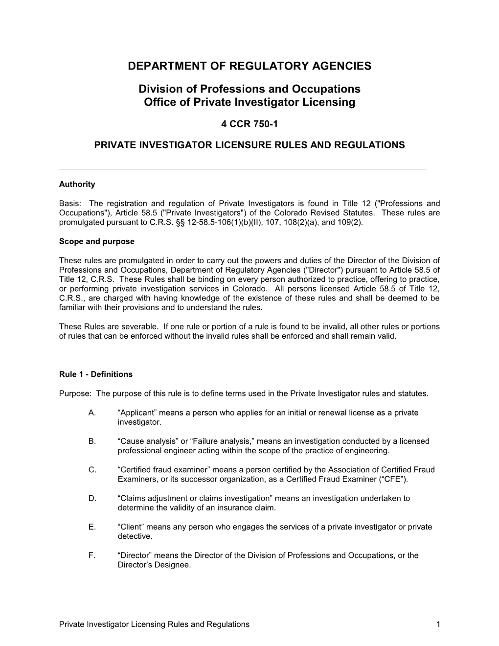 Code of Colorado Regulations s2