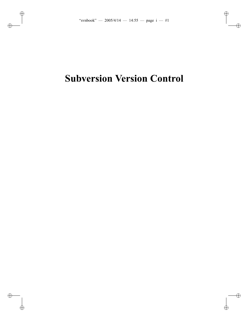 Subversion Version Control