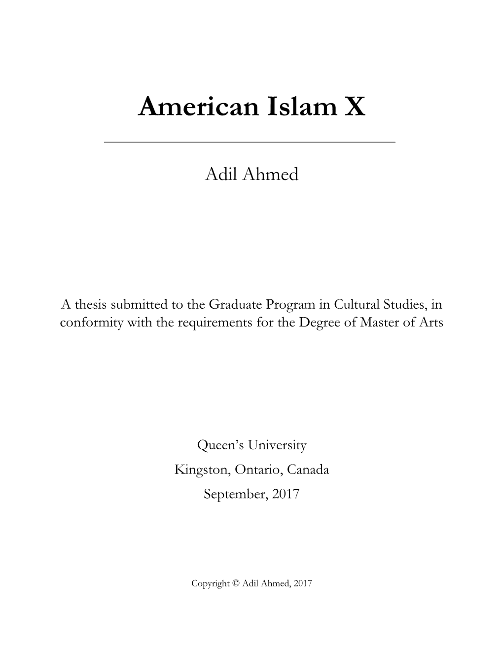 American Islam X