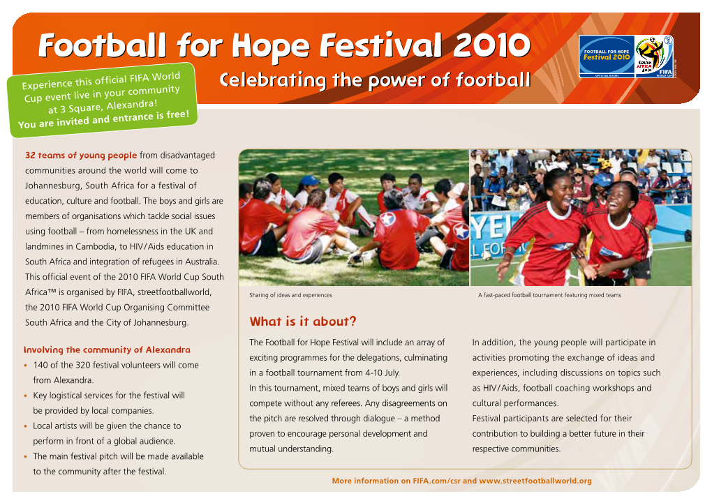 Football for Hope Festival 2010
