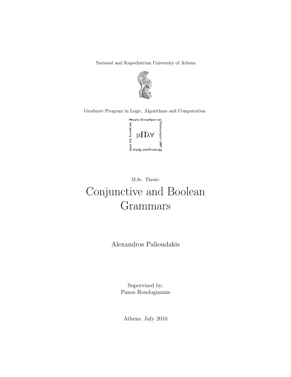 Conjunctive and Boolean Grammars