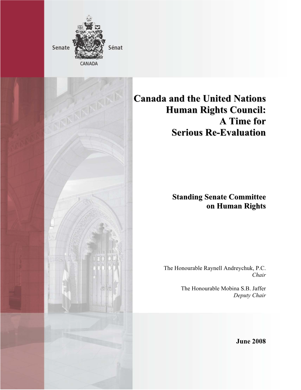 Canada and the United Nations Human Rights Council: a Time for Serious Re-Evaluation