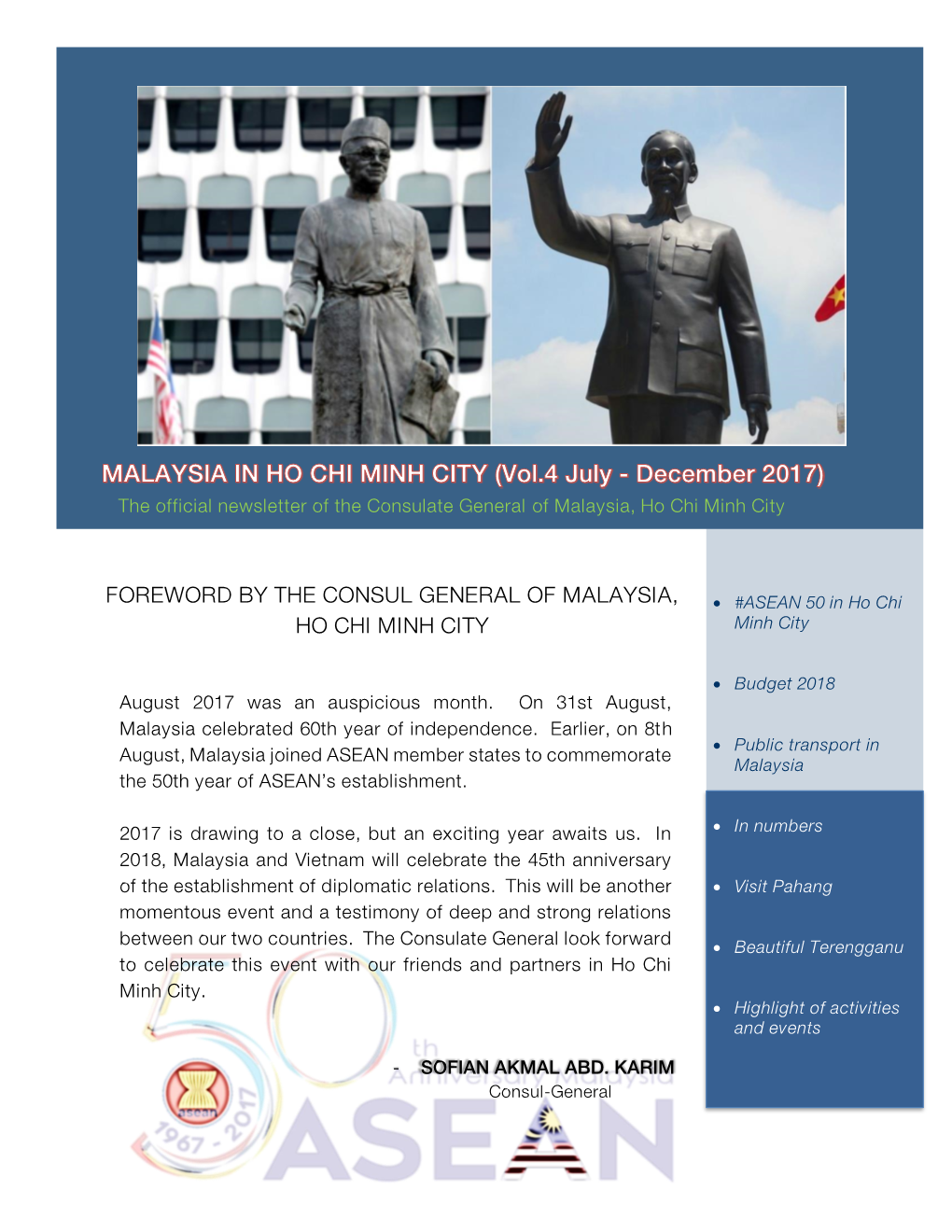Foreword by the Consul General of Malaysia, Ho Chi