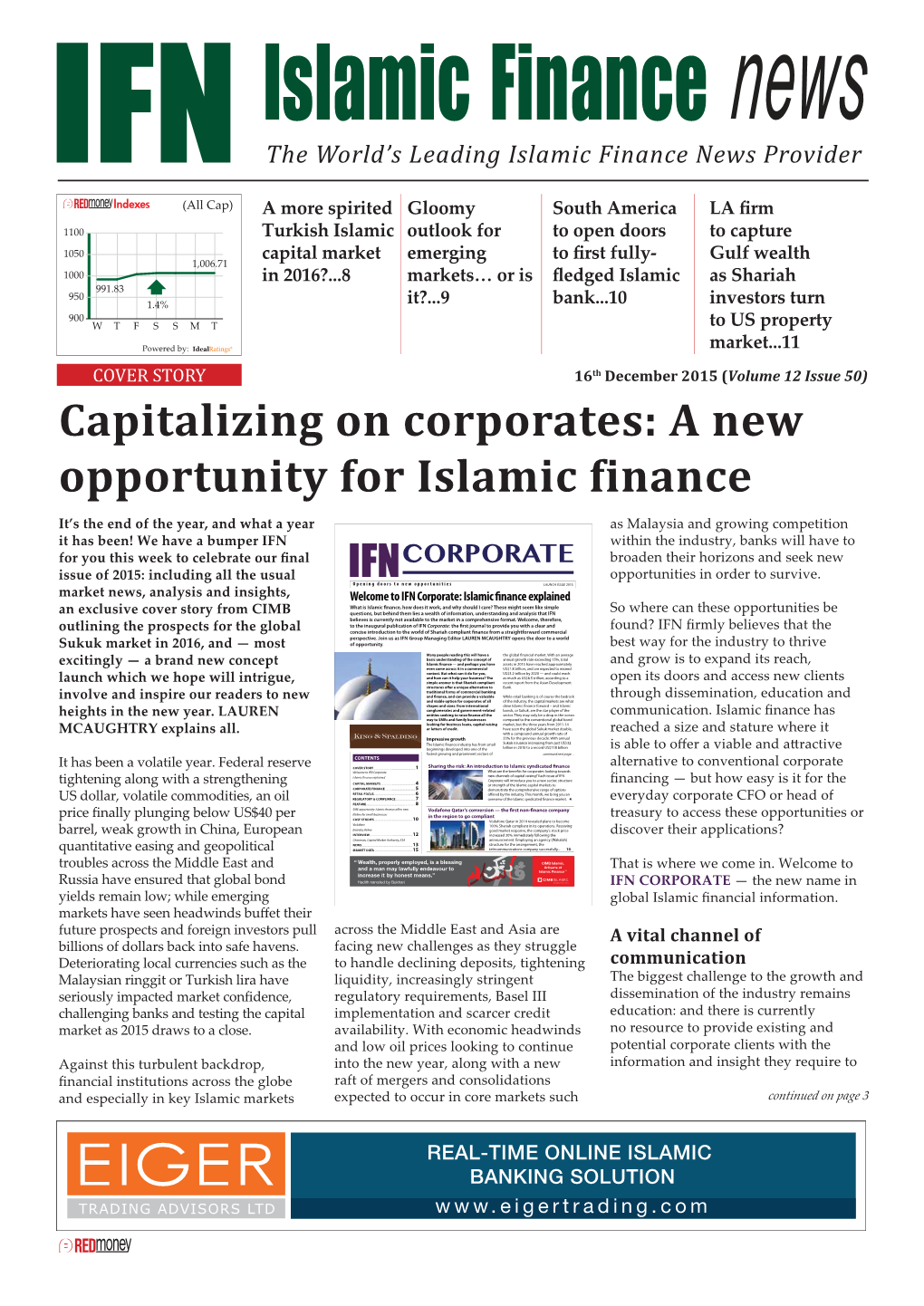 A New Opportunity for Islamic Finance