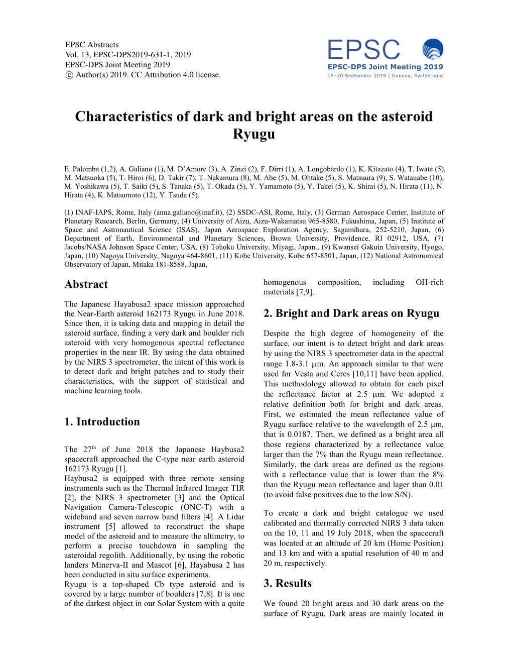 Characteristics of Dark and Bright Areas on the Asteroid Ryugu