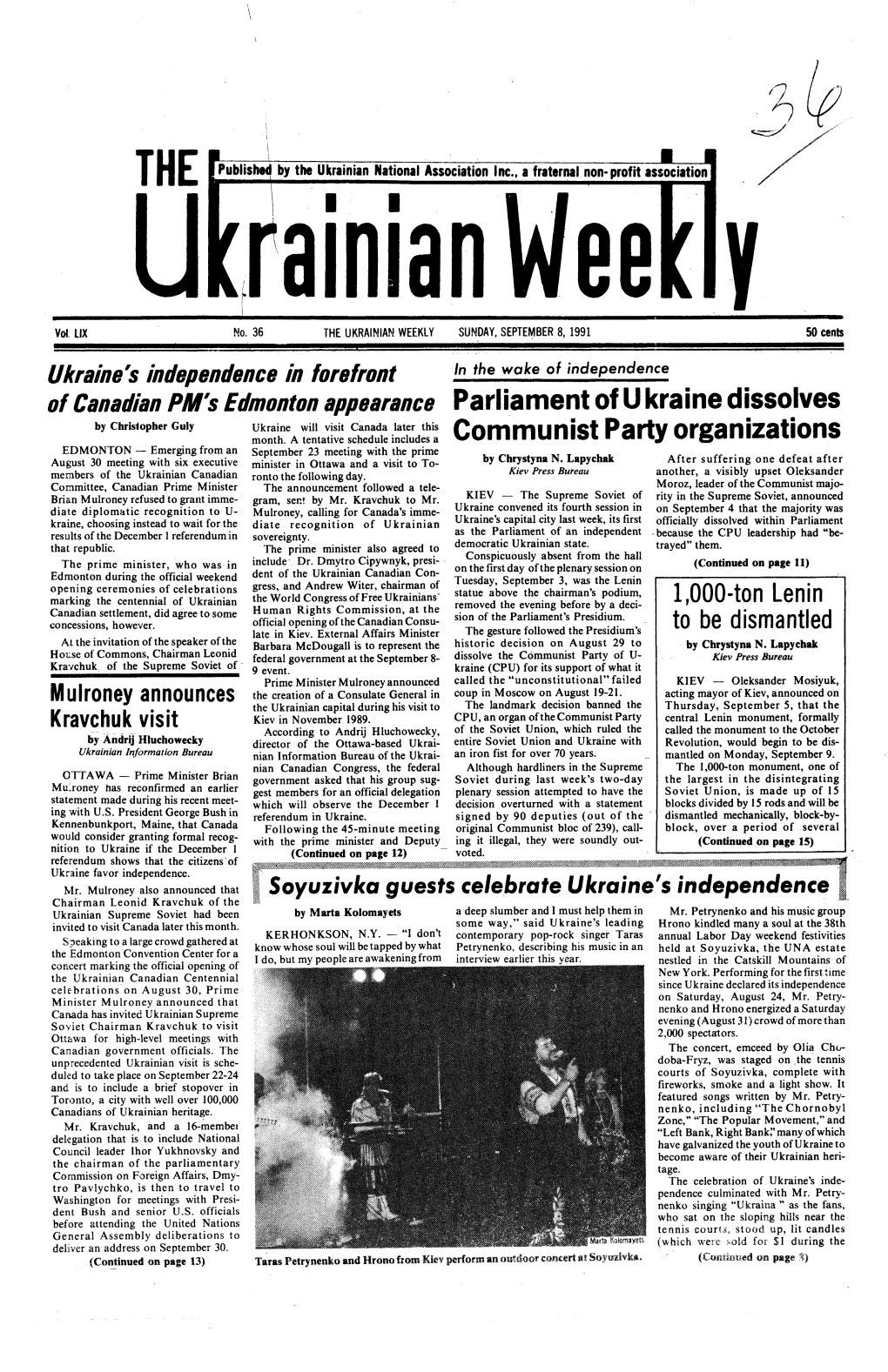 The Ukrainian Weekly 1991