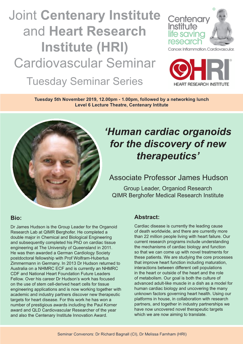 (HRI) Cardiovascular Seminar Tuesday Seminar Series