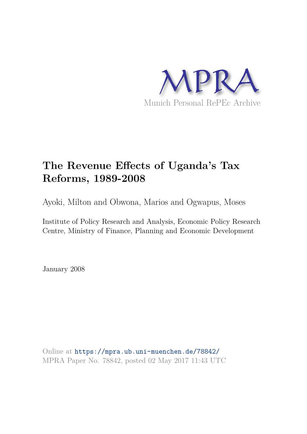 Tax Reforms and Revenue Performance in Poor Countries