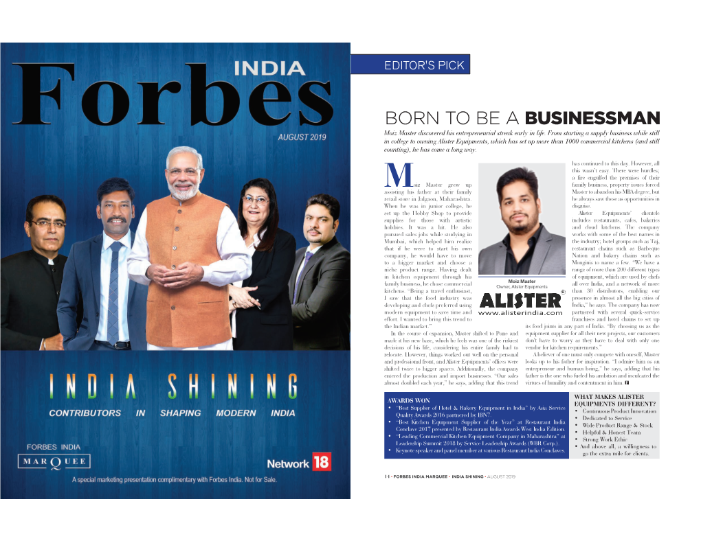 BORN to BE a BUSINESSMAN Moiz Master Discovered His Entrepreneurial Streak Early in Life
