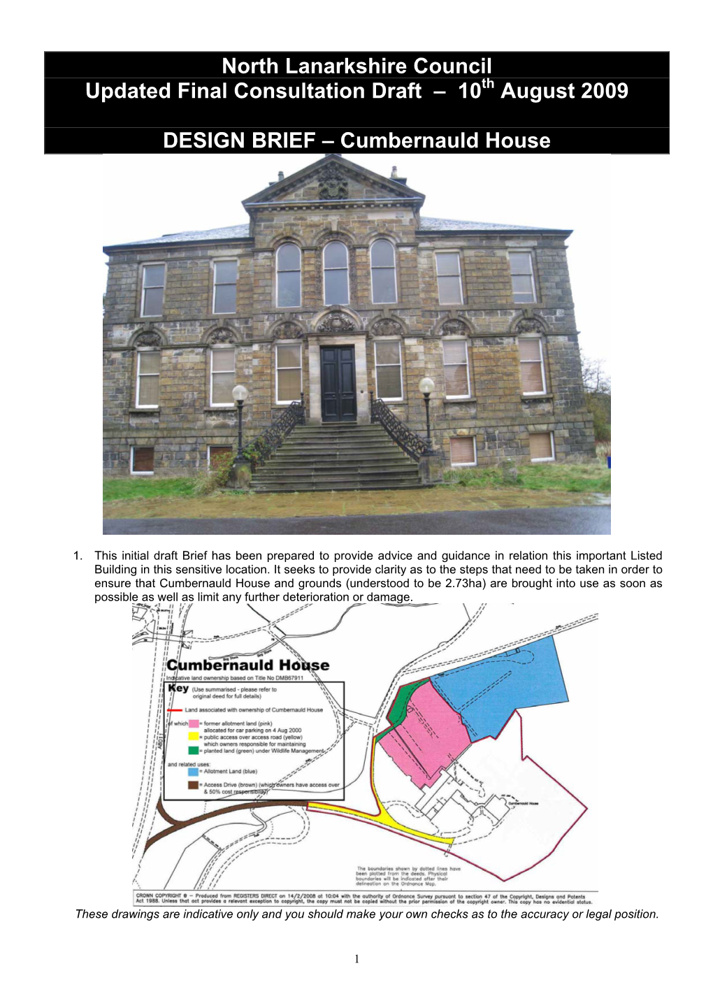 North Lanarkshire Council Updated Final Consultation Draft – 10Th August 2009