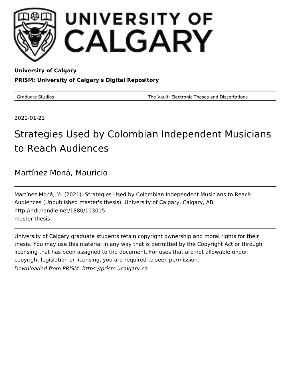 Strategies Used by Colombian Independent Musicians to Reach Audiences