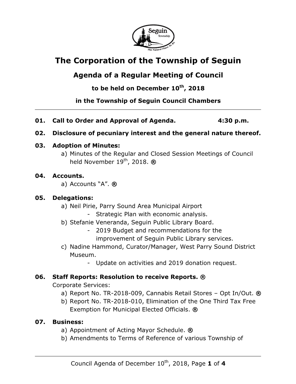 The Corporation of the Township of Seguin