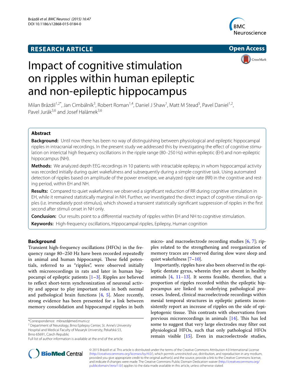 Impact of Cognitive Stimulation on Ripples Within Human Epileptic And