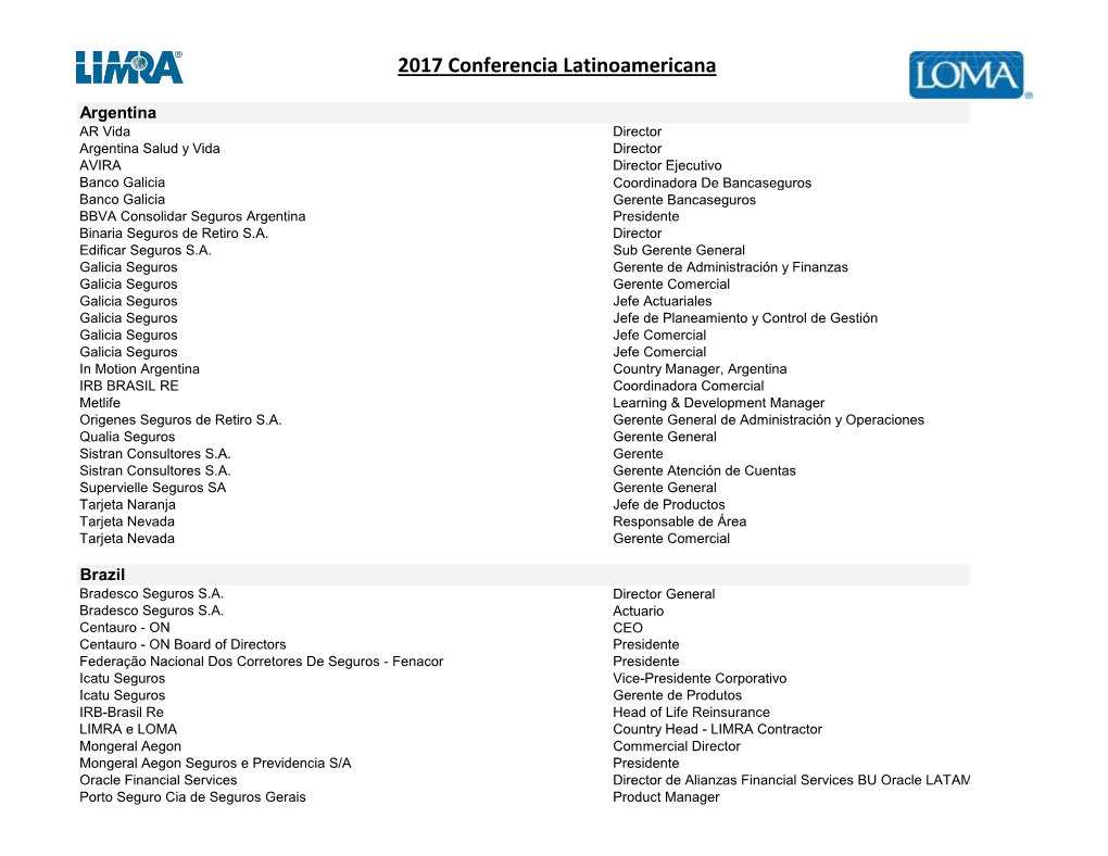 2017 Conferencia Latinoamericana