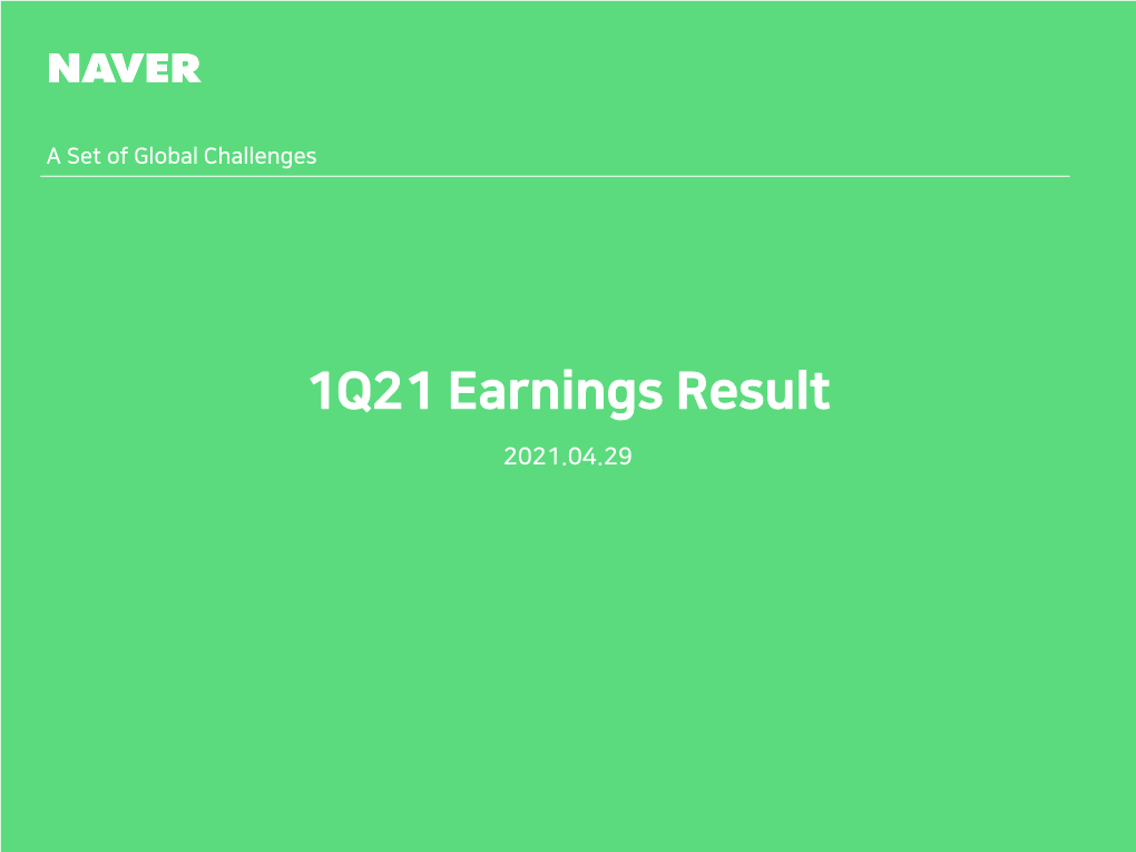 1Q21 Earnings Result