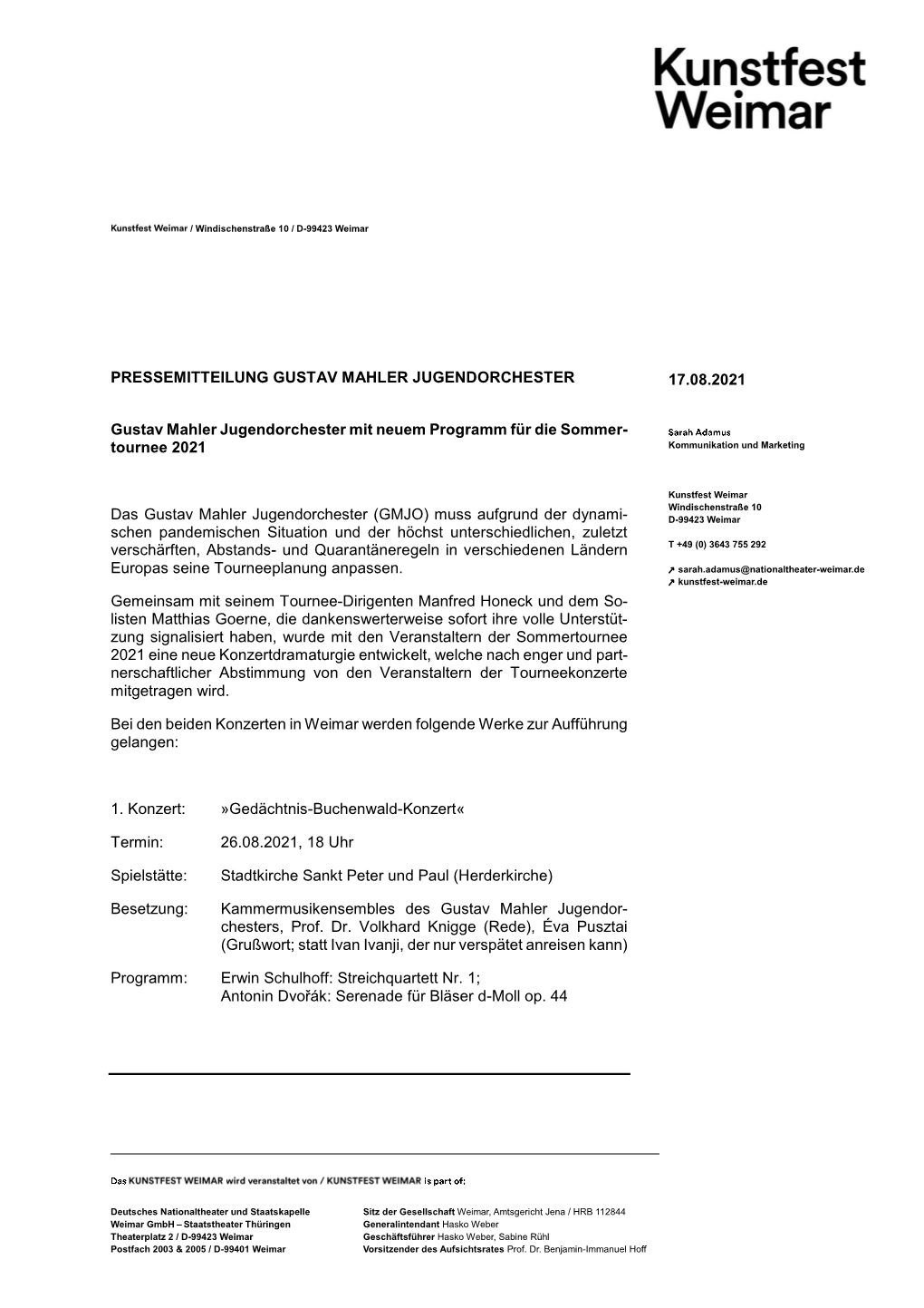 Pressemitteilung Gustav Mahler Jugendorchester 17.08.2021