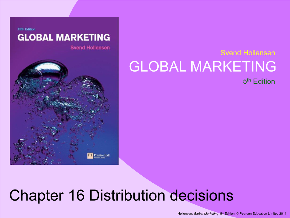 GLOBAL MARKETING 5Th Edition