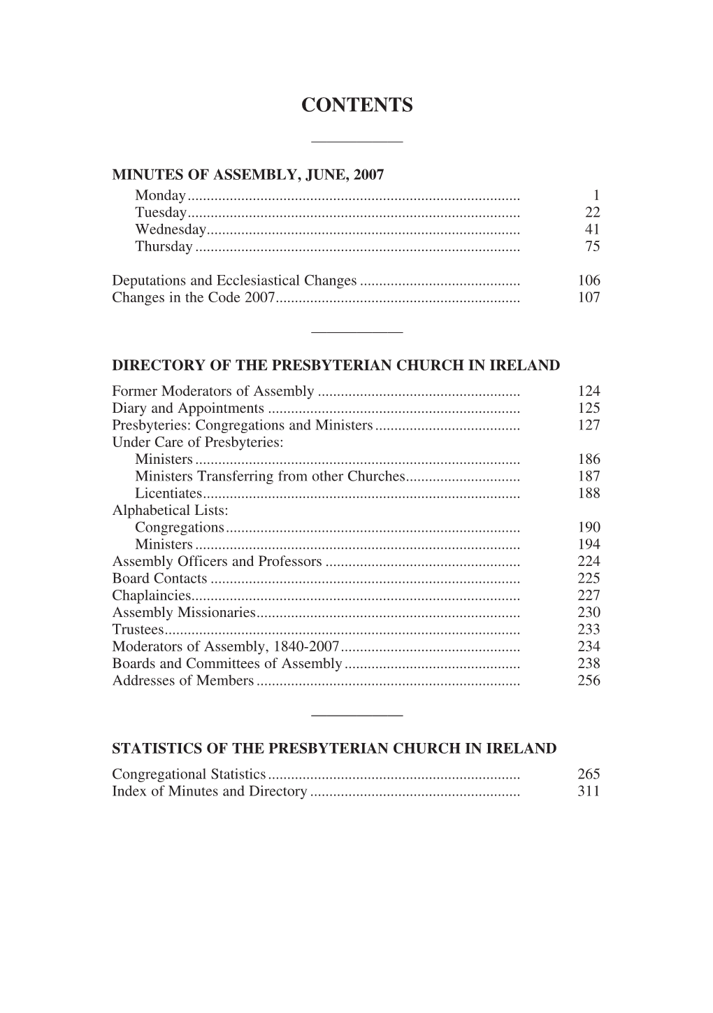 Minutes of the General Assembly 2007