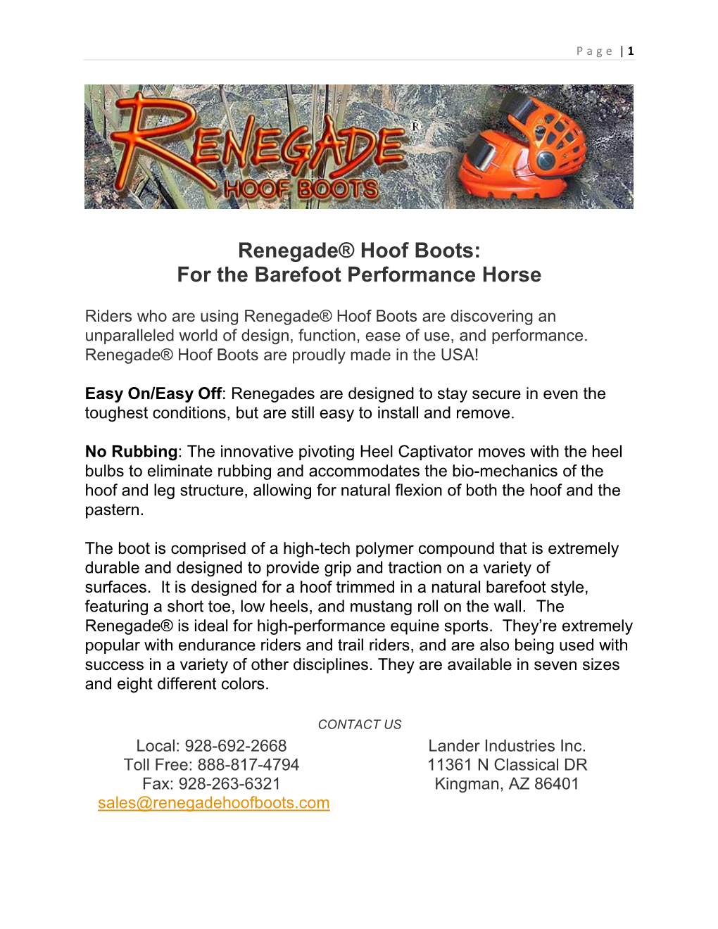 Complete Renegade® Hoof Boot