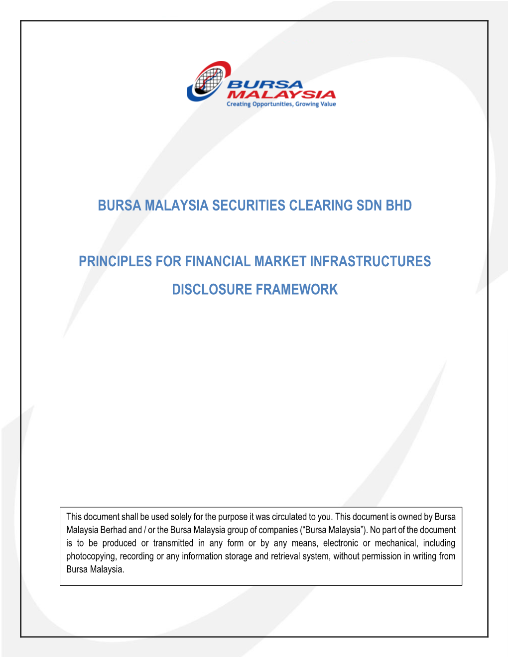 Bursa Malaysia Securities Clearing Sdn Bhd
