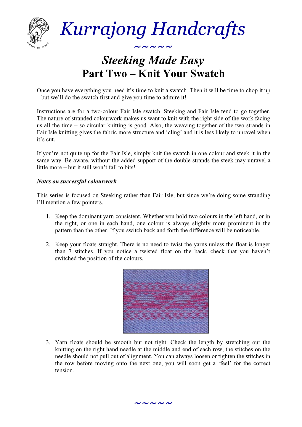 Steeking Made Easy Part Two – Knit Your Swatch