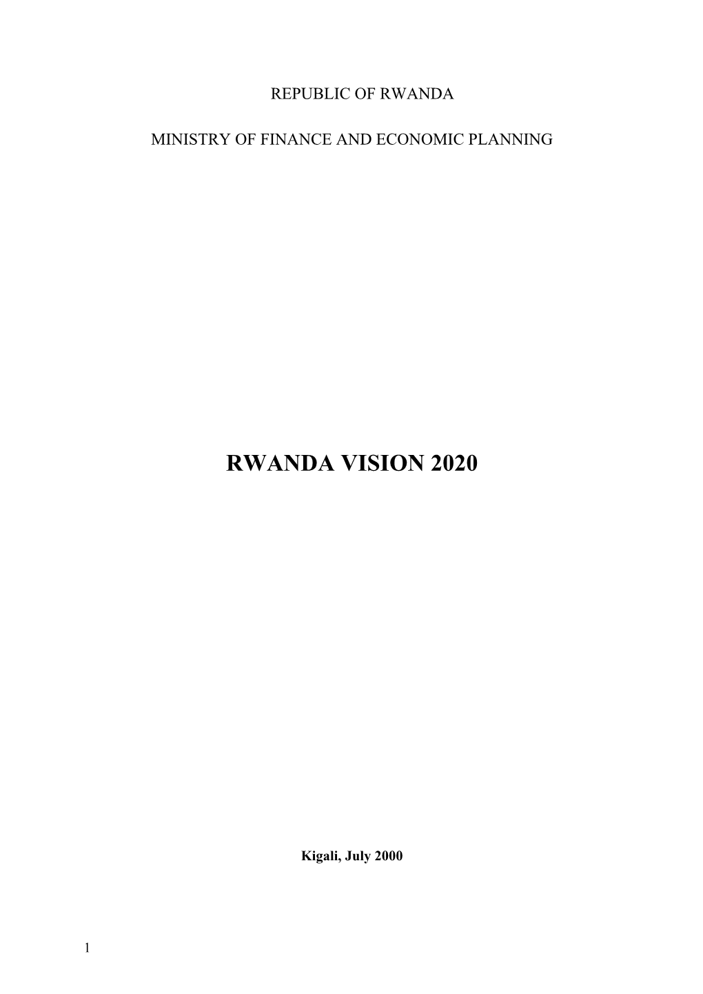 Rwanda Vision 2020