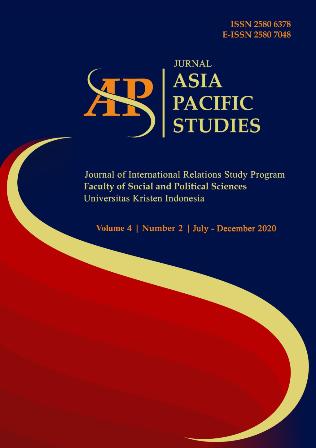 Jurnal Asia Pacific Studies Volume 4 Number 2/ July – December 2020 85