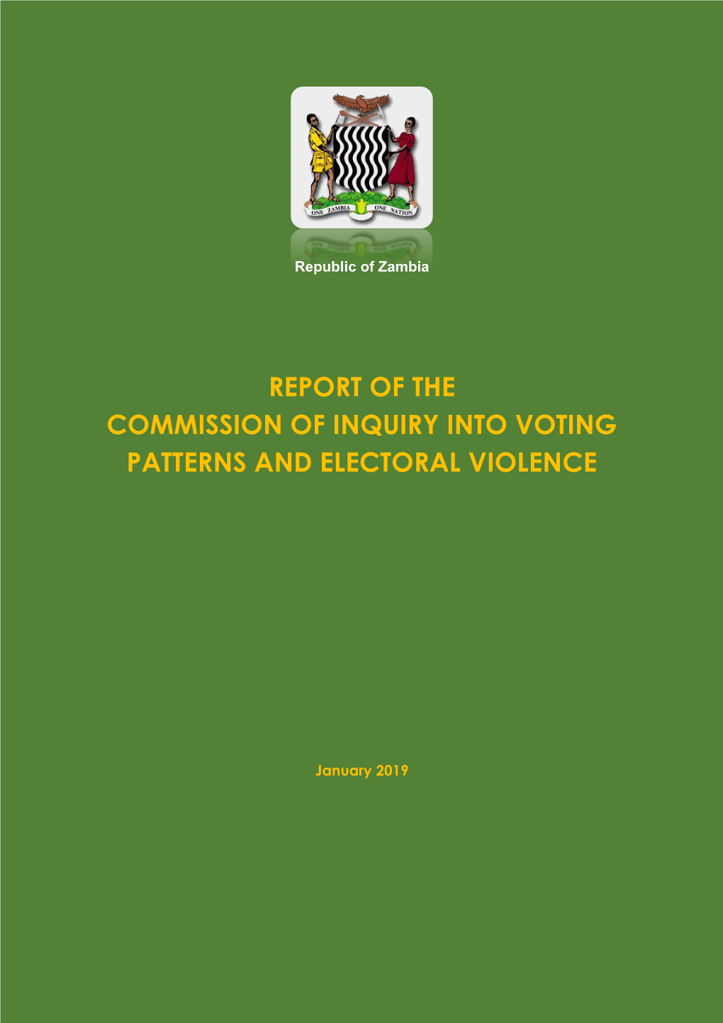 Report of the Committee on Voting Pattern and Electoral Violence