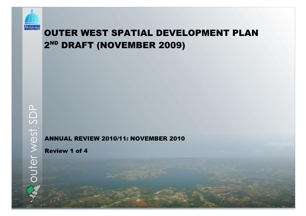Outer West Spatial Development Plan Review