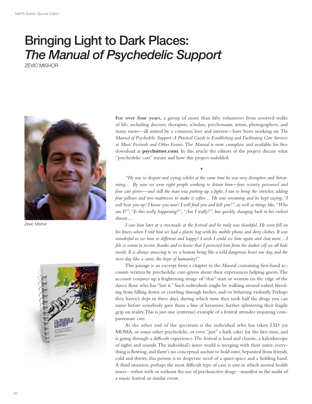 Bringing Light to Dark Places: the Manual of Psychedelic Support ZEVIC MISHOR