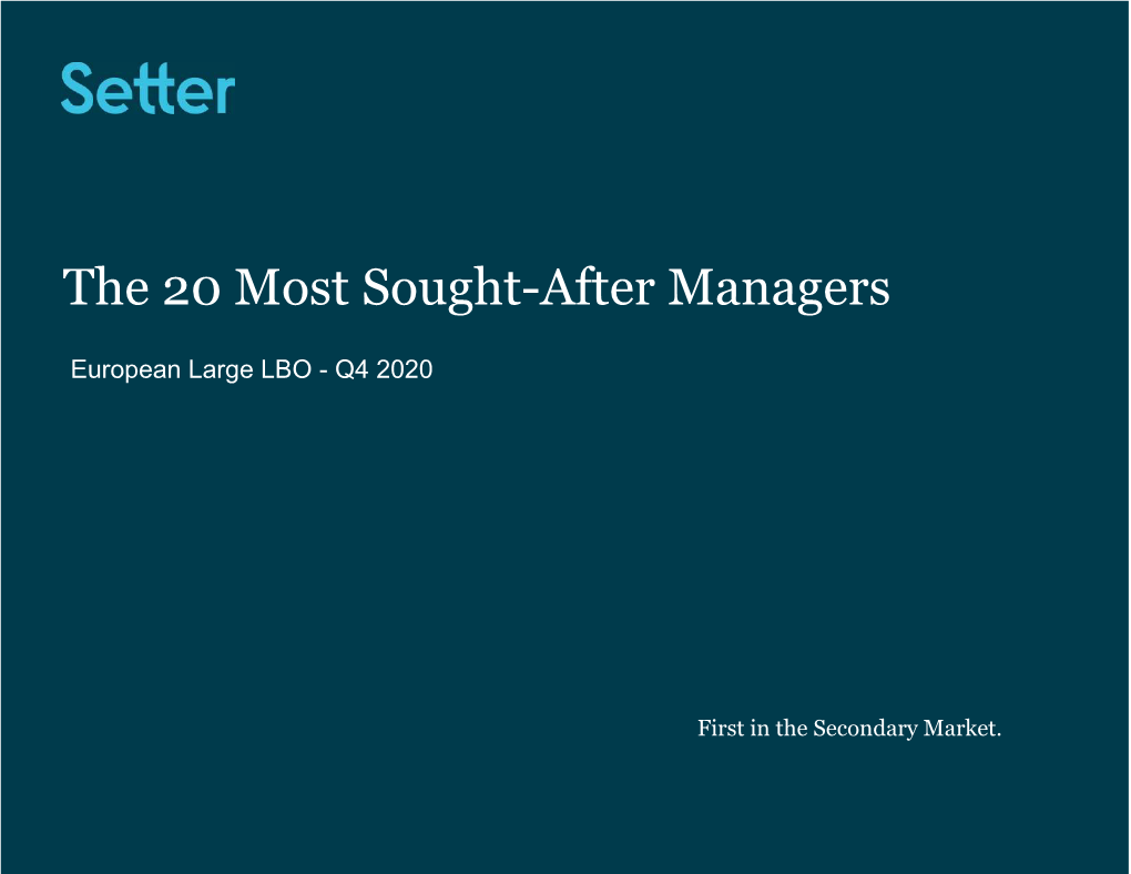 The 20 Most Sought-After Managers