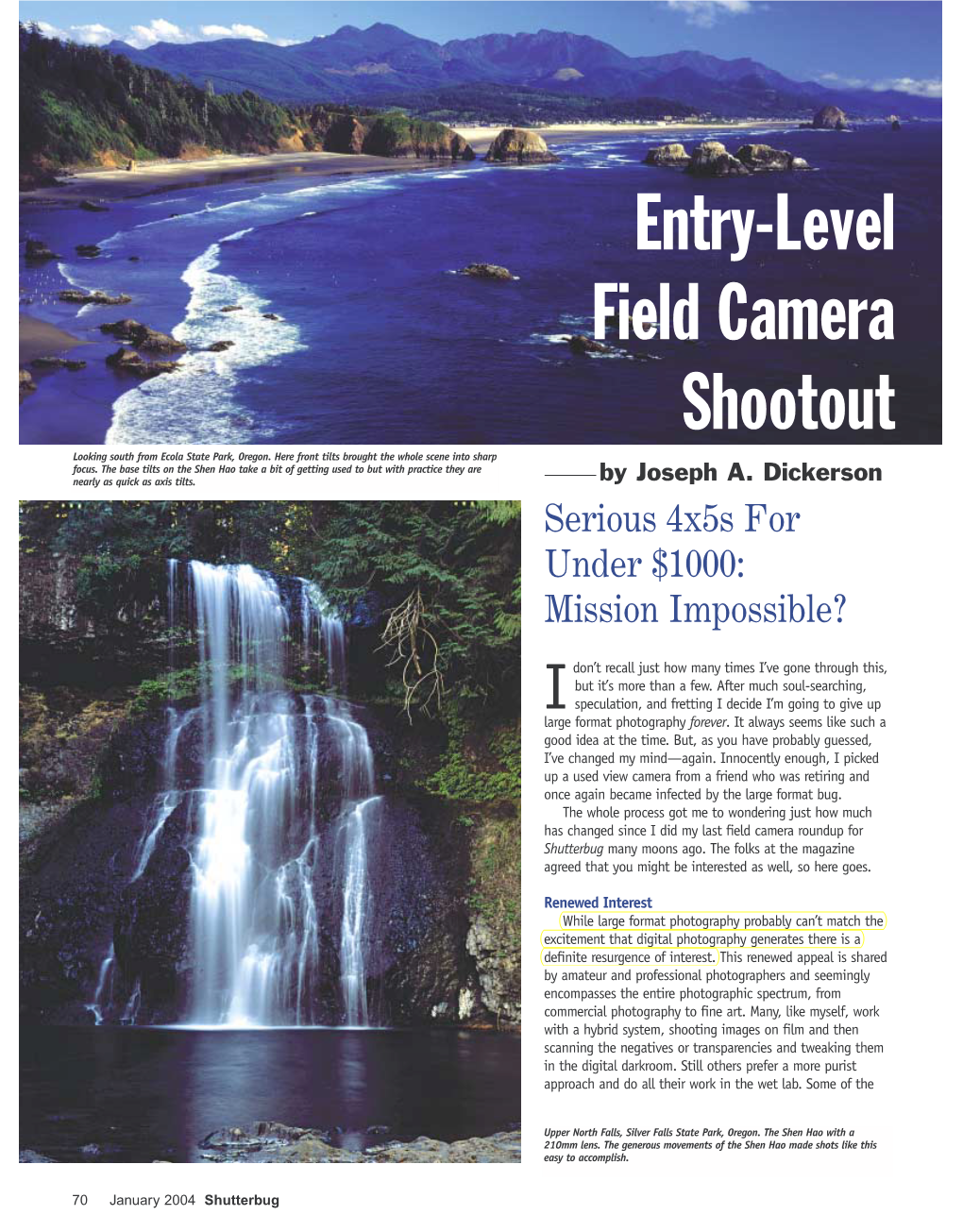 Entry-Level Field Camera Shootout Looking South from Ecola State Park, Oregon