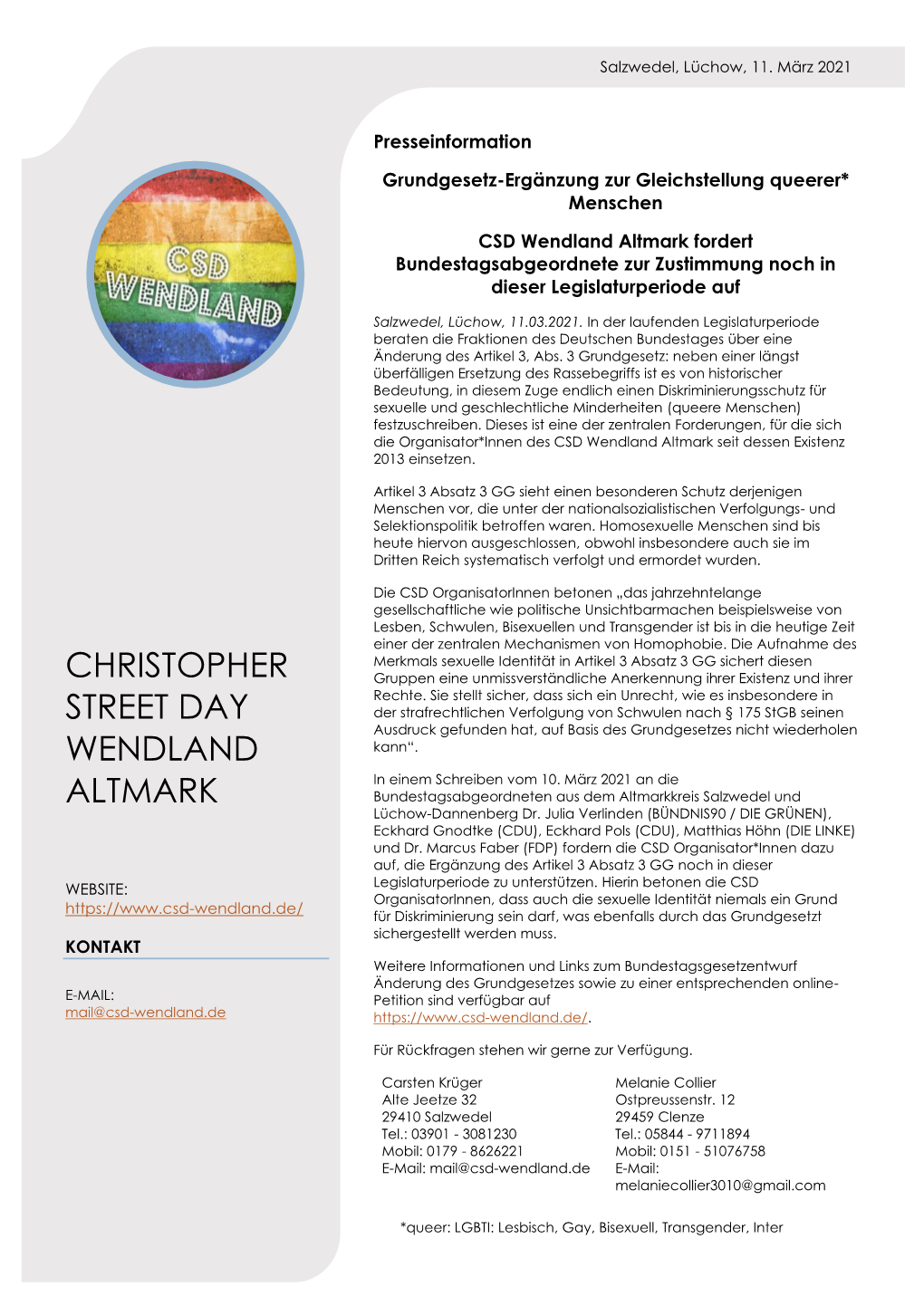 Christopher Street Day Wendland Altmark