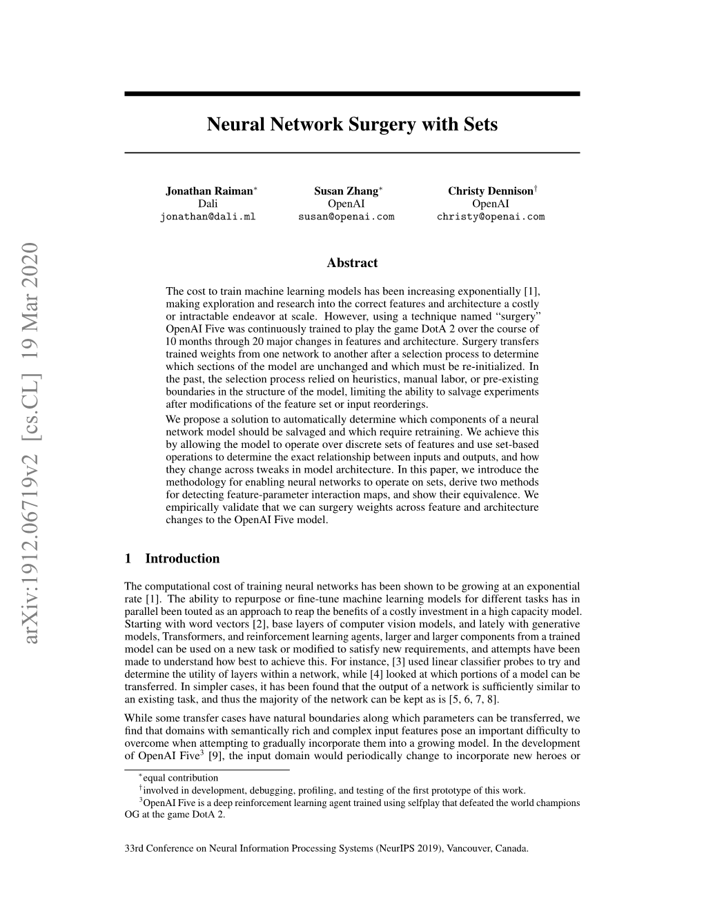 Neural Network Surgery with Sets