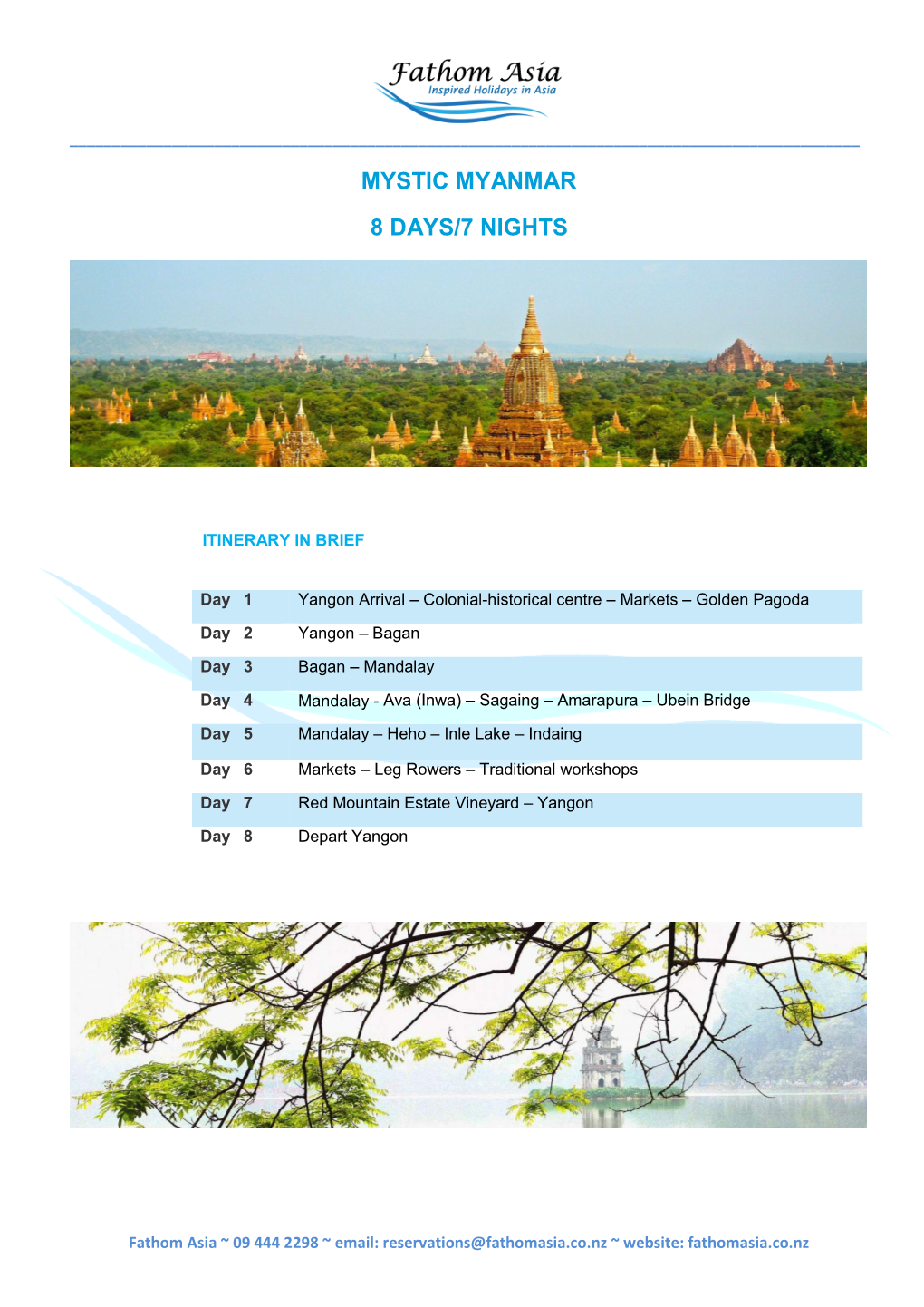 Mystic Myanmar 8 Days/7 Nights