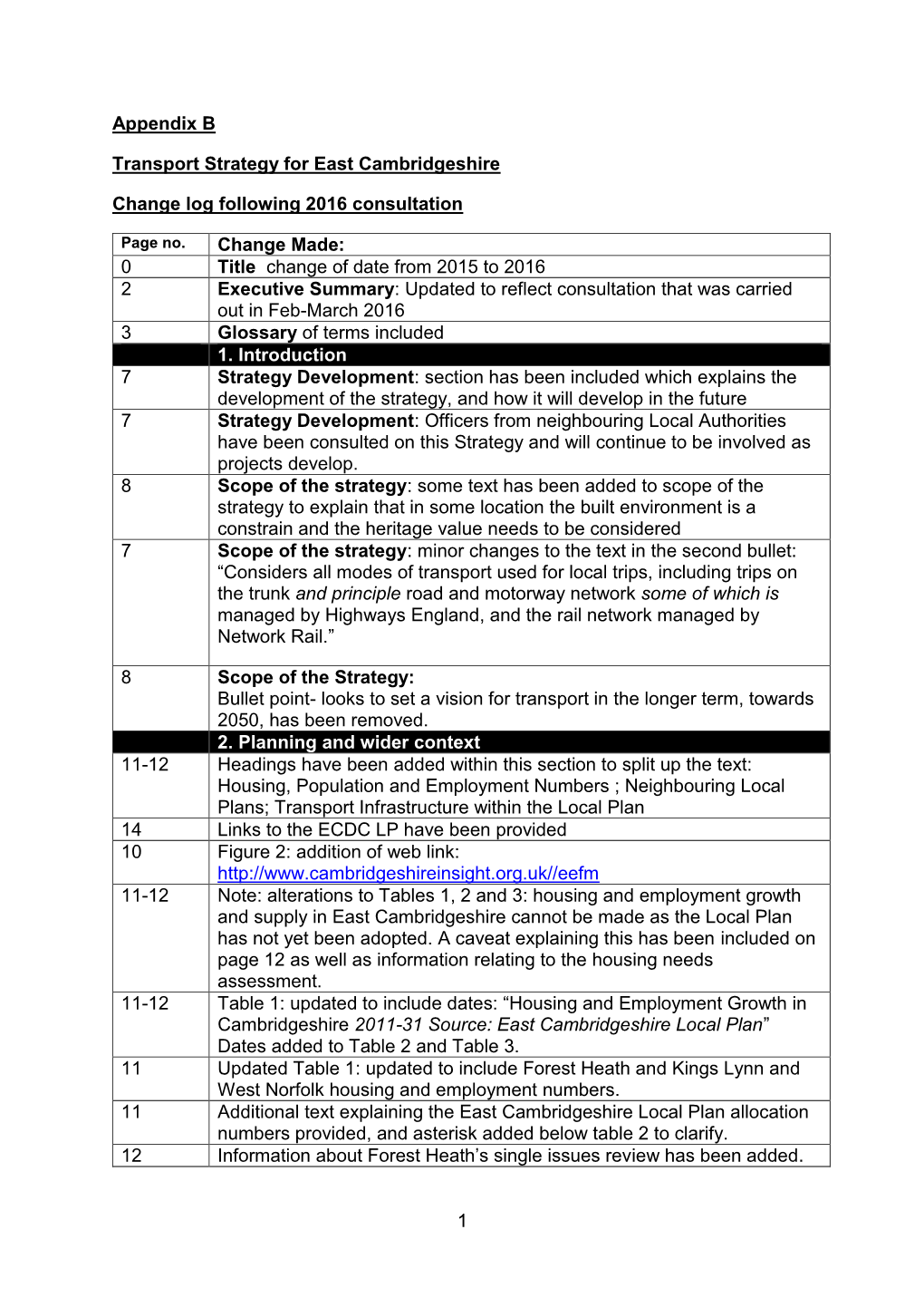 1 Appendix B Transport Strategy for East Cambridgeshire